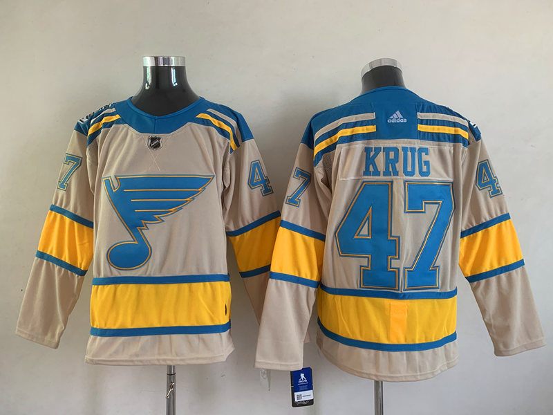 Men's St. Louis Blues Torey Krug #47 Cream Breakaway Jersey
